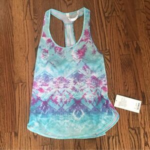 NWT New LULULEMON 105 Singlet Mesh Tank Top Blue Purple White Pink Tie Dye 6